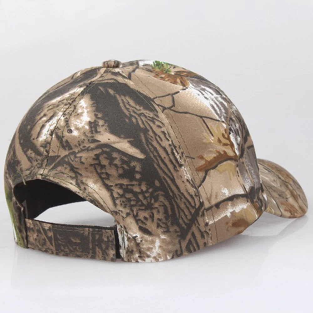 Unisex Hutan Daun Kamuflase Dicetak Cap 