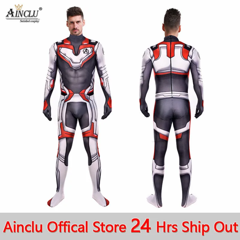 Adults Kids Avengers Endgame Quantum Realm Cosplay Costume Superhero Captain America Avengers 4 Zentai Bodysuit Suit Jumpsuit CH