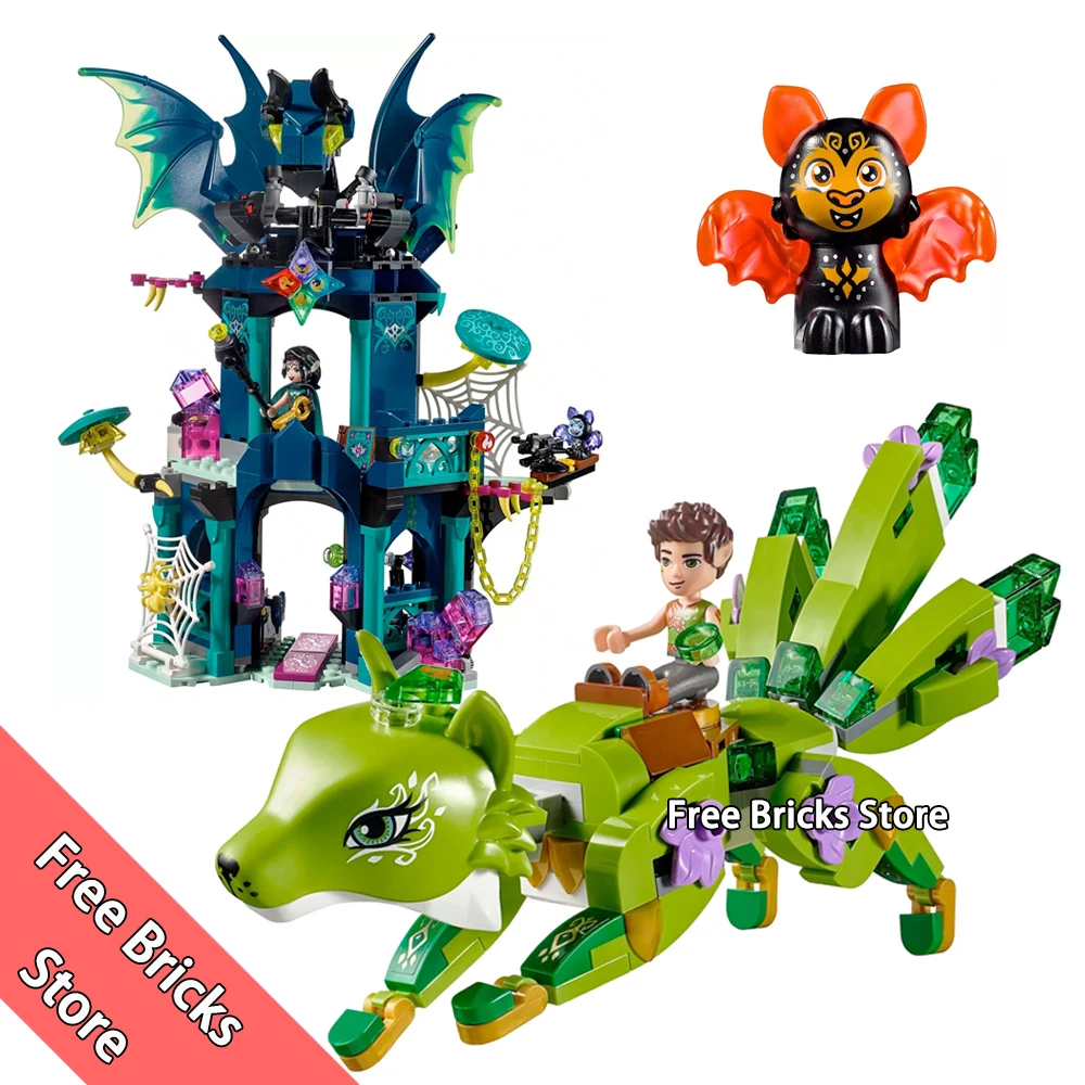 

724PCS Fit Legoness Elves Series 41194 Noctura's Tower & the Earth Fox Rescue Building Blocks Toys For Children Christmas Gifts