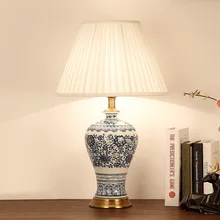 Спальня старинная настольная лампа Китай Жилая настольная лампа для свадьбы декоративная керамика Античная Настольная лампа