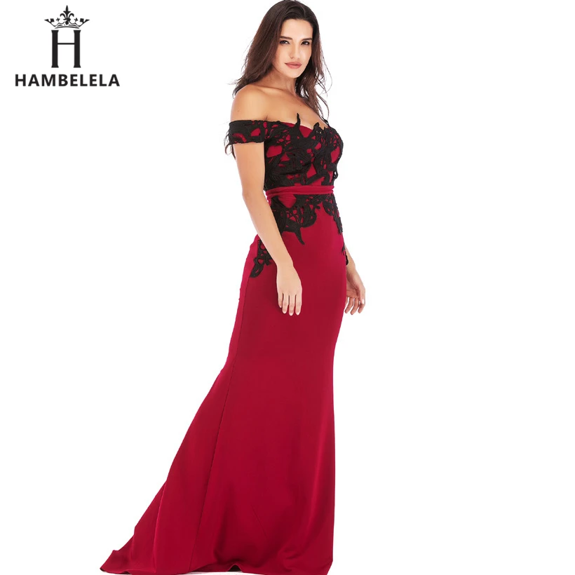 HAMBELELA Vestido De Festa Mermaid Lace Top Bodice Slim Bodycon Long Dress Formal Party Dress Charming Wedding Party Gown Dress (8)