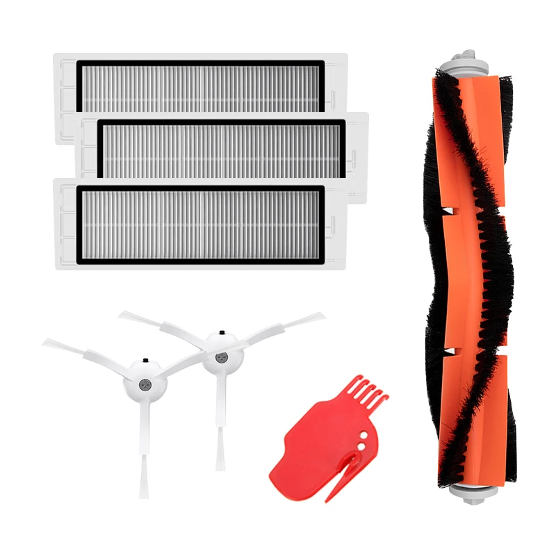 

3PCS Hepa Filter & 2PCS Side Brush & 1PC Main Roller Brush for Xiaomi MI Robot Roborock S50 S51 Vacuum Cleaner Parts Accessories