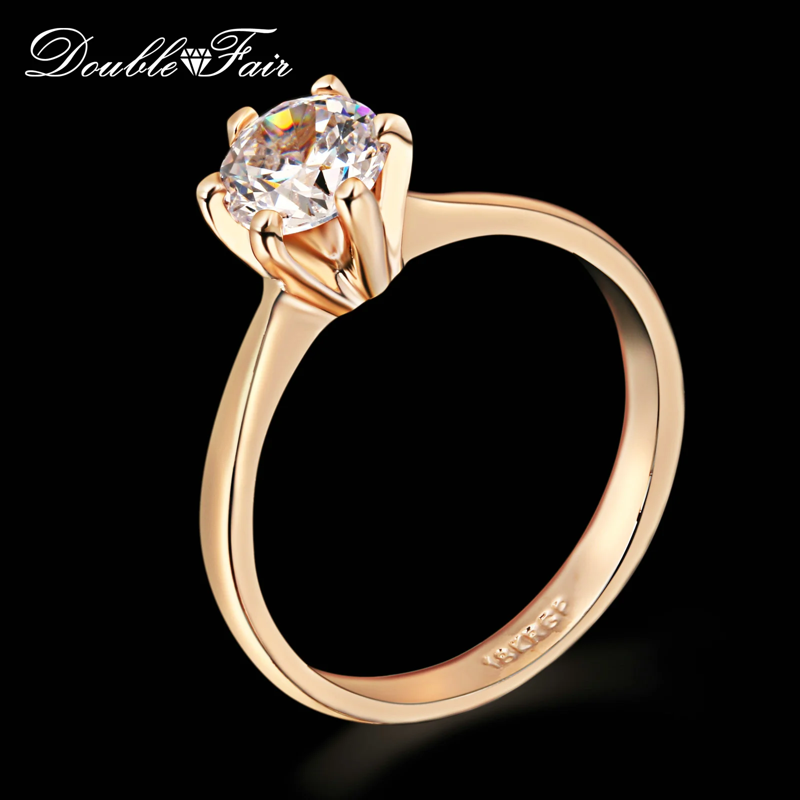 six claw 1 carat cubic zirconia weddingengagement ring wholesale silverrose gold color - Wholesale Wedding Rings six claw 1 carat cubic zirconia weddingengagement ring wholesale silverrose gold color - Wholesale Wedding Rings