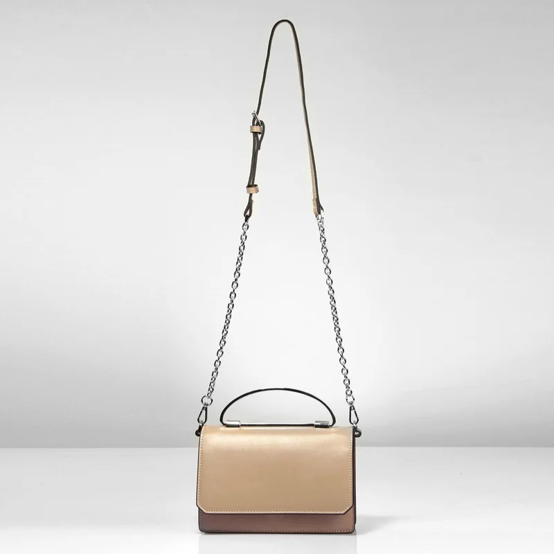 

Leather Handbag Shoulder Messenger Bag Leather Handbag chain small authentic new lock mini small package