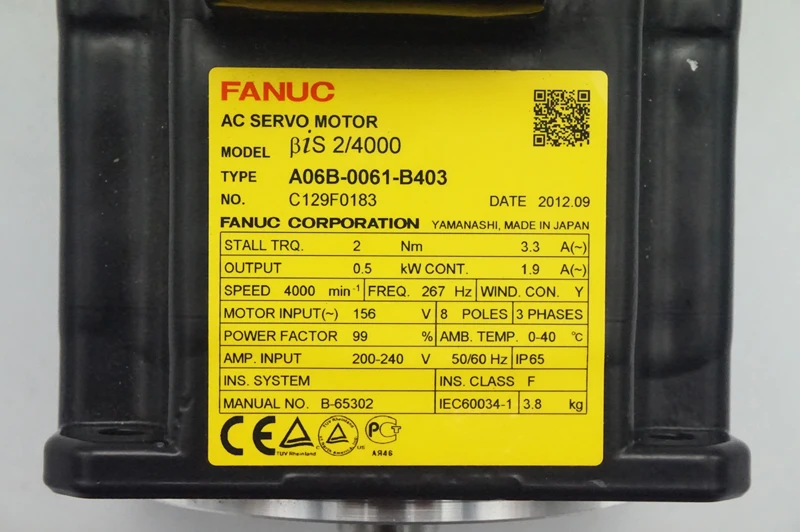 Fanuc сервопривод мотор AC A06B-0061-B403 новый оригинальный