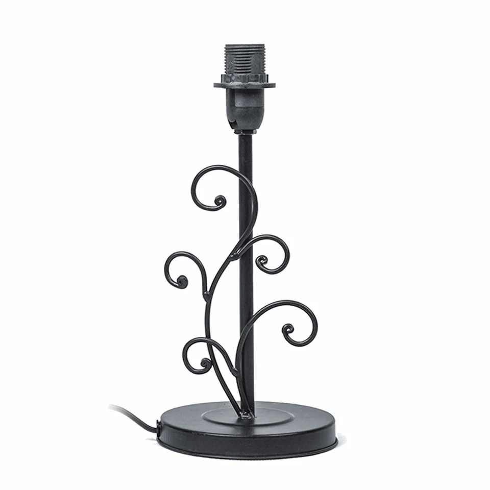 Indoor Lighting E14 Bulb Holder Table Lampstand Iron Base Light Lamps