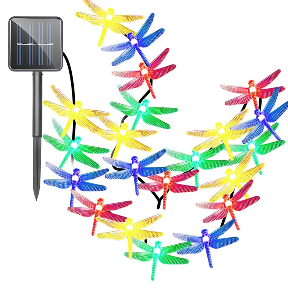 Solar LED String Light 20 Dragonfly Light Strings For Christmas