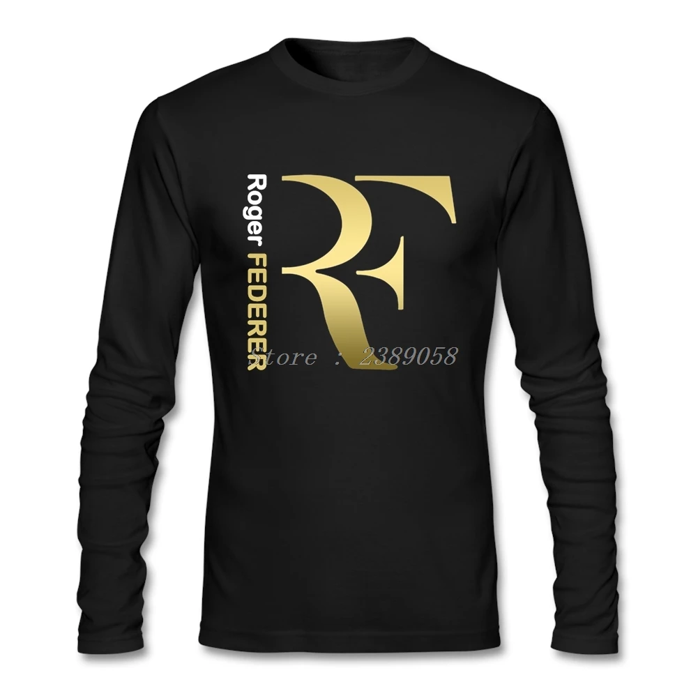 

T-Shirt Man RF Winter Autumn Roger Federer New Arrival Tee Tops Cheap Price Long Sleeve Tee Shirt Plus Size