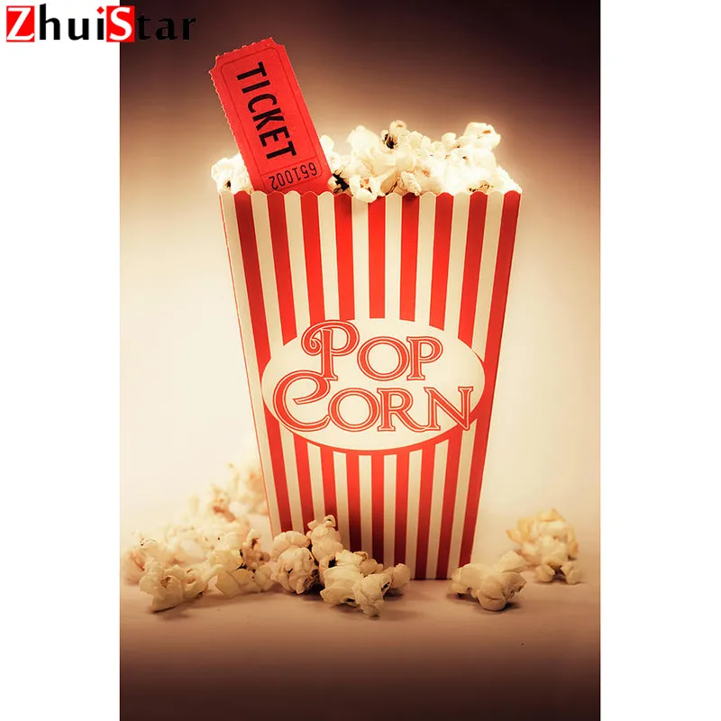 

diamond painting full square 5d Popcorn Diamond embroidery full display mosaic cross-stitch accessories WHH