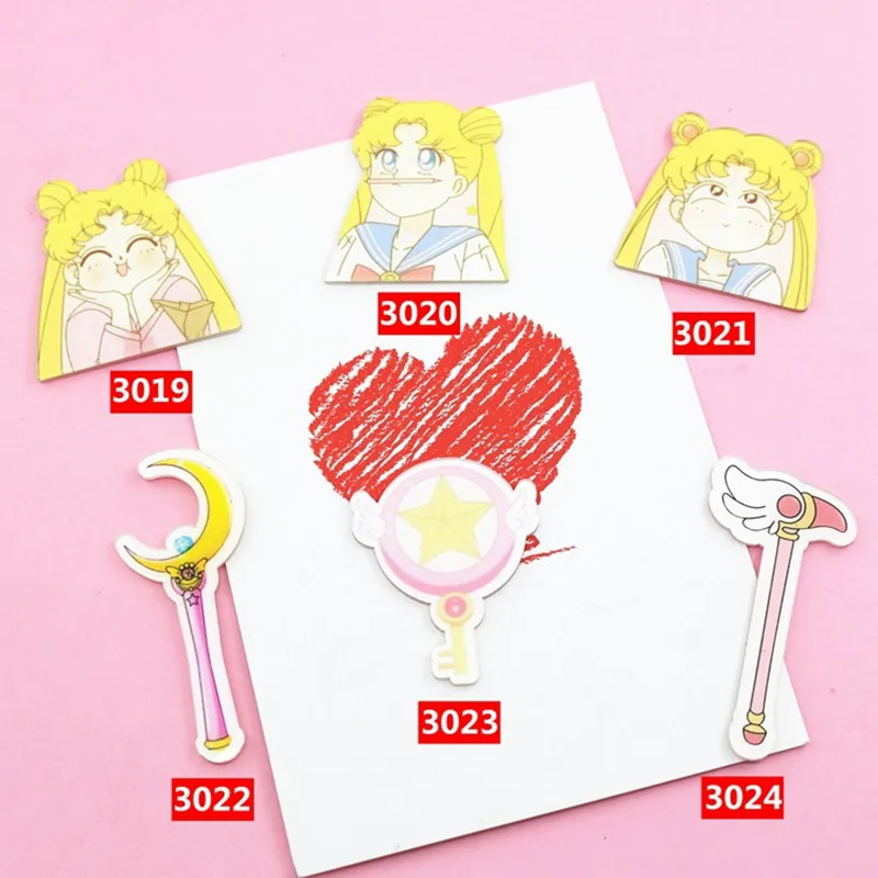 

Cartoon Harajuku Style Kawaii Pretty Soldier Sailor Moon Acrylic Brooch Badges Pin Backpack Clothes Decoration Brooches