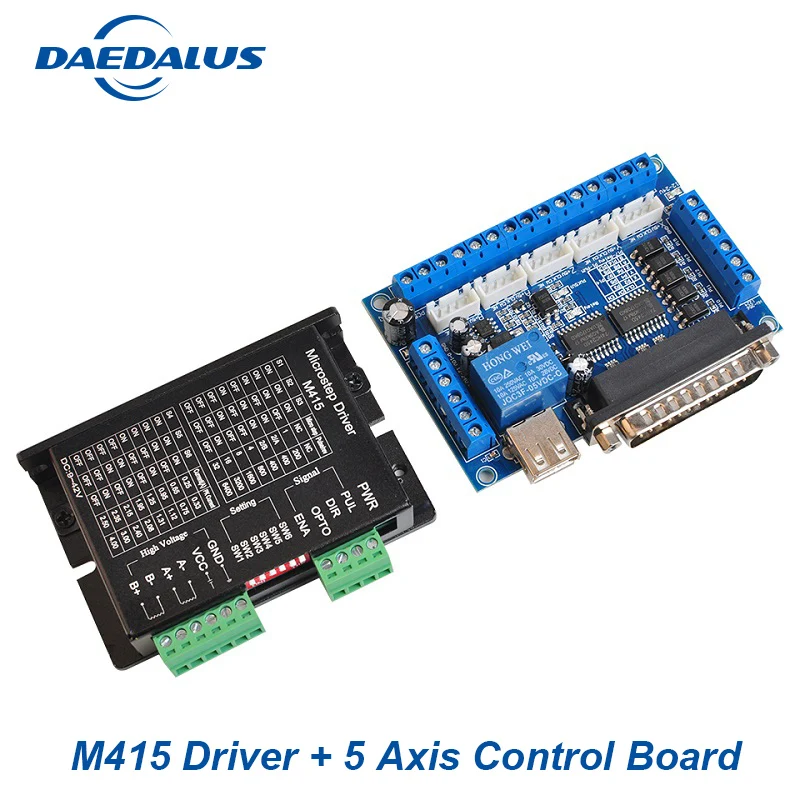 

Micro Stepper Motor Driver M415 Driver Controller Nema17 Nema23 Stepping Machine 5 Axis Mach3 Driver CNC Controller Board