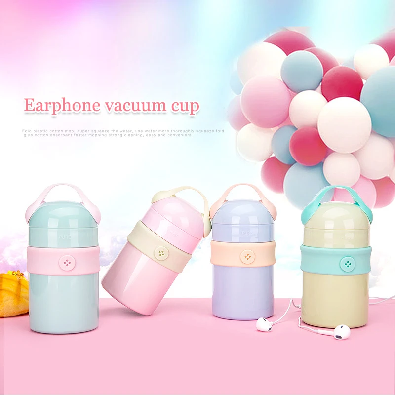 

Thermoses For Food Vacuum Insulated Stainless Steel thermos Cute Double Wall Vacuum Flask Heat Resistant Bottle 260ml 300ml