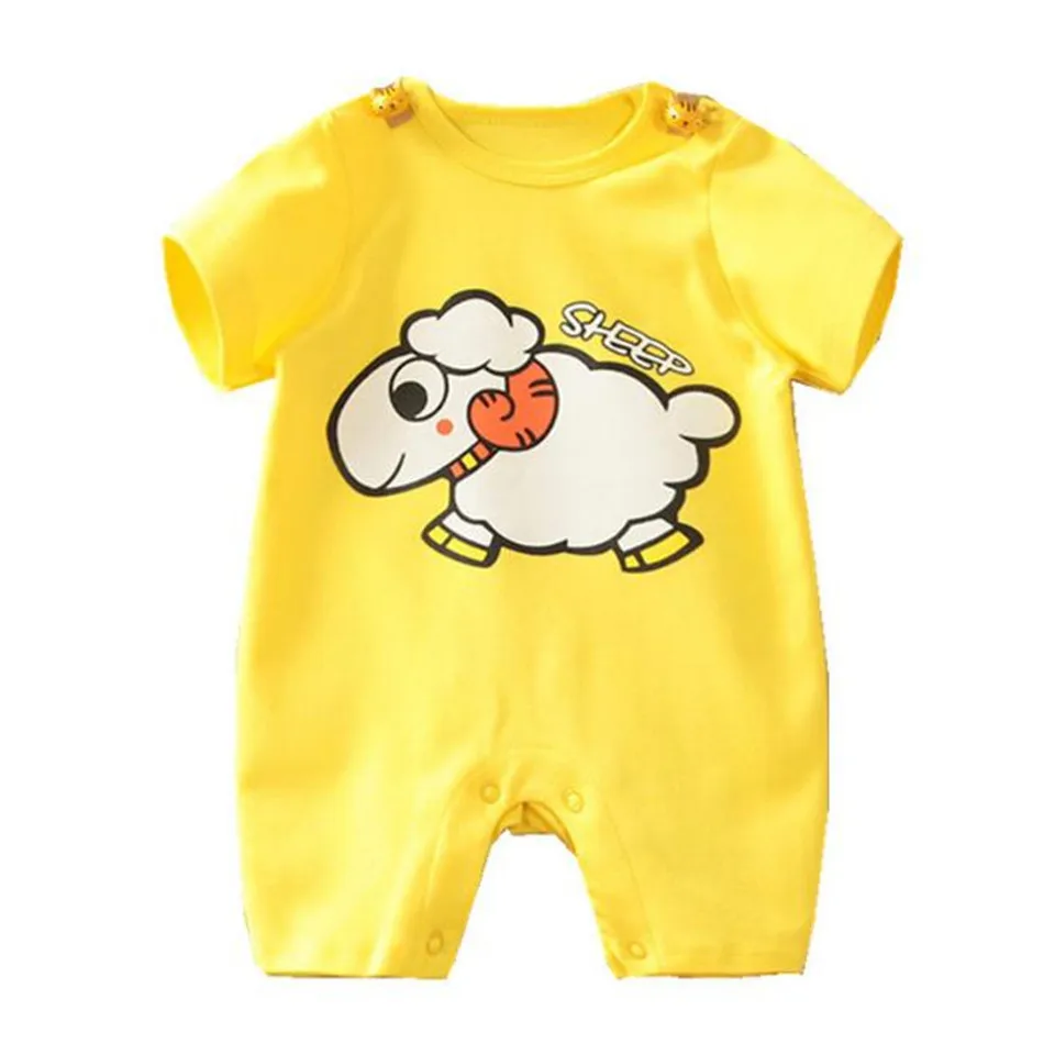 

Unisex Top Quality Baby Rompers Short Sleeve Cotton O-Neck 0-24M Novel Newborn Boys&Girls Roupas de Baby Clothes Animal patterns