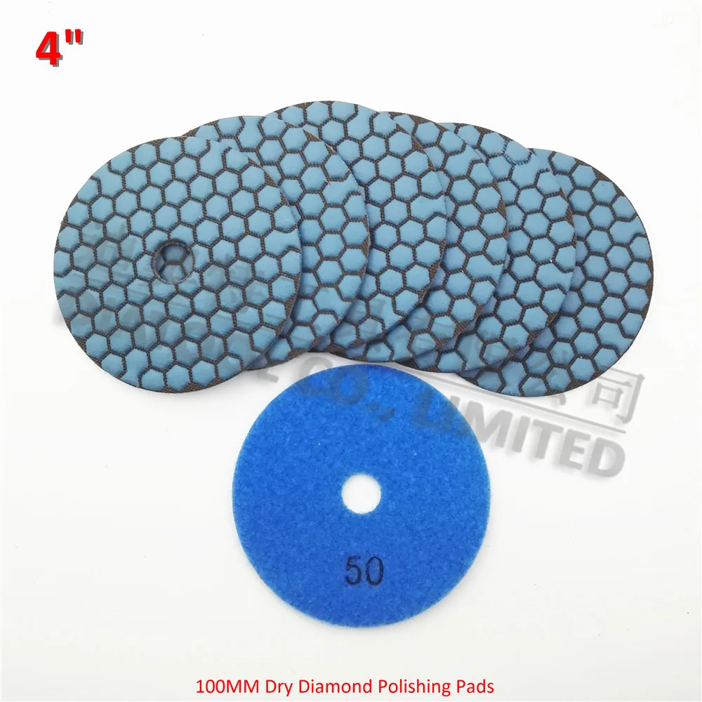 Diatool 7 шт. 100 мм #50-1 B сухой полировки диаметр 4 inch смолы облигаций алмазные гибкие полировки шлифовальный диск