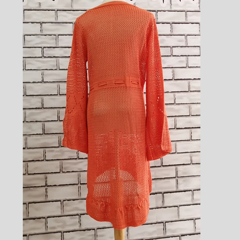 Cover Up полые крючком купальник пляжное платье Для женщин Летняя женская накидка ванный комплект пляжная одежда Туника прозрачное покрытие u