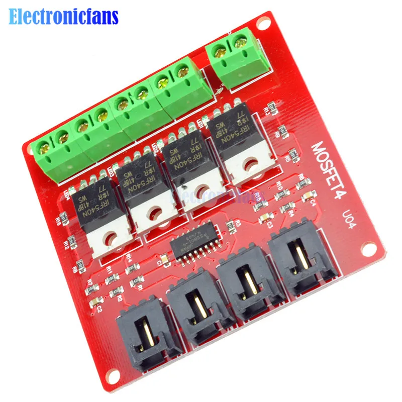100% происхождение четырехканальный 4 канальный MOSFET Кнопка IRF540 V4.0 + модуль