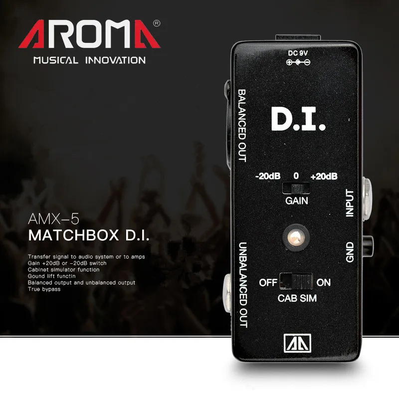 AROMA AMX 5 multifunctional DI box electric guitar single block effect