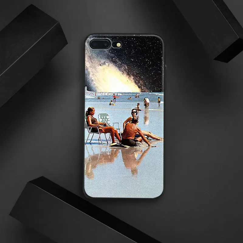 

Universe beach Collages Art Coque Tpu Soft Silicone Phone Case Cover Shell For Apple IPhone 5 5s SE 6 6s 7 8 Plus X 10