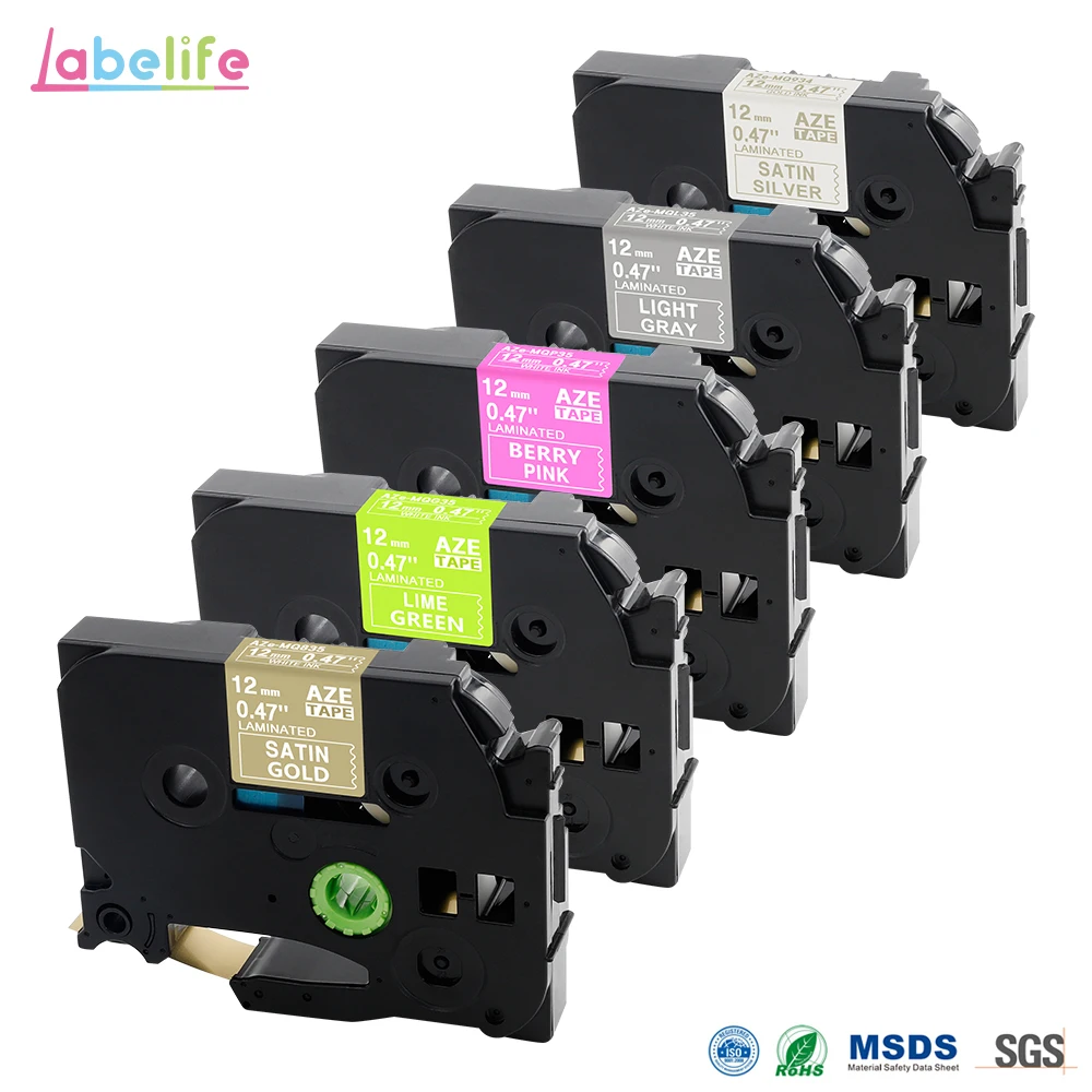 Labelife 5 упаковок TZe-MQP35 TZe-MQG35 TZe-MQ835 TZe-MQ934 Copmatible для Brother P-Touch TZe-MQL35 | Компьютеры и офис