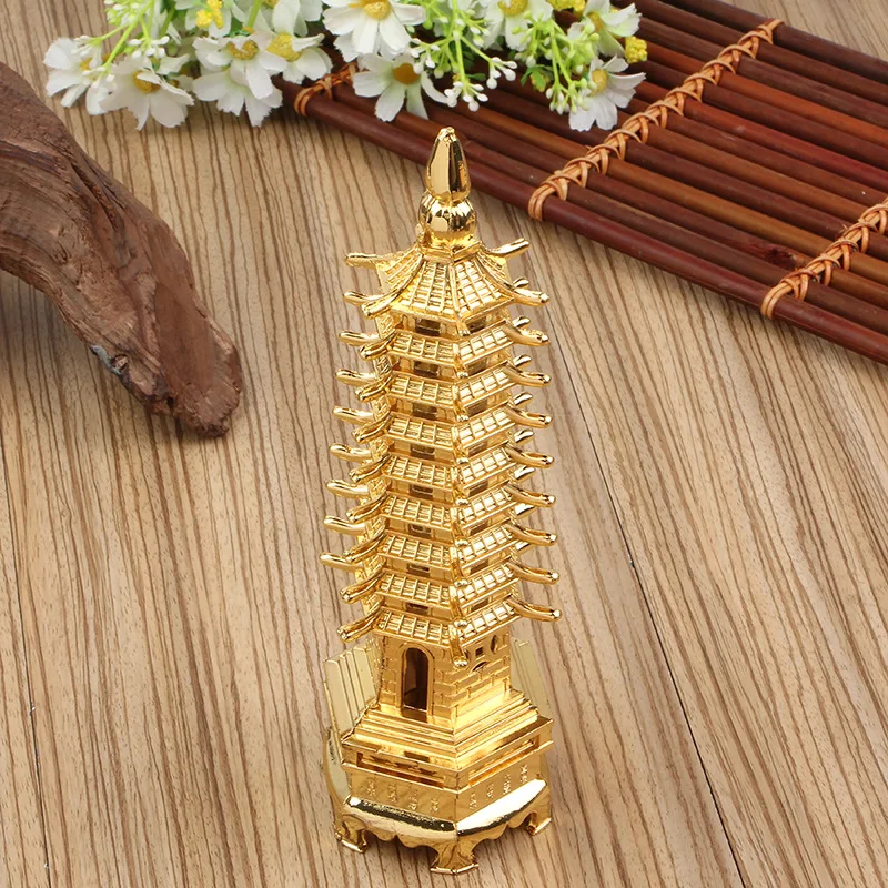

Feng Shui Nine-layer Alloy Wenchang Tower Ornaments Auspicious Ruyi Pagoda Wangwen Student Learning Crafts