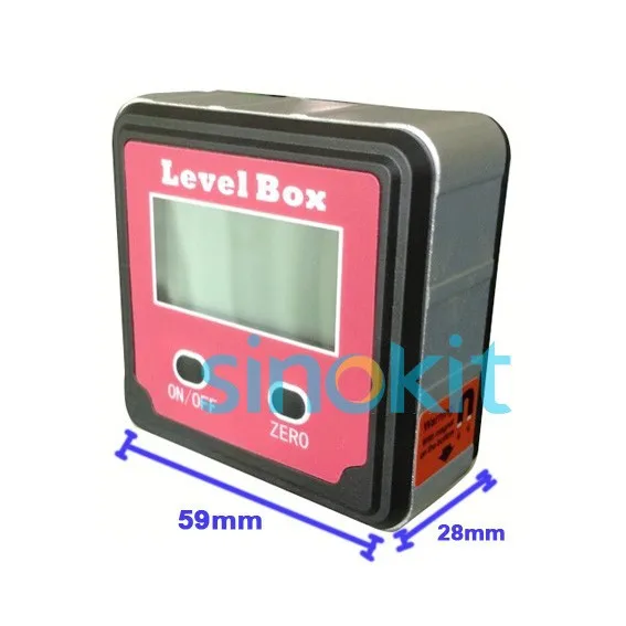Оптовых партий мини электронный Цифровой Инклинометр уровень коробка STDJ-125