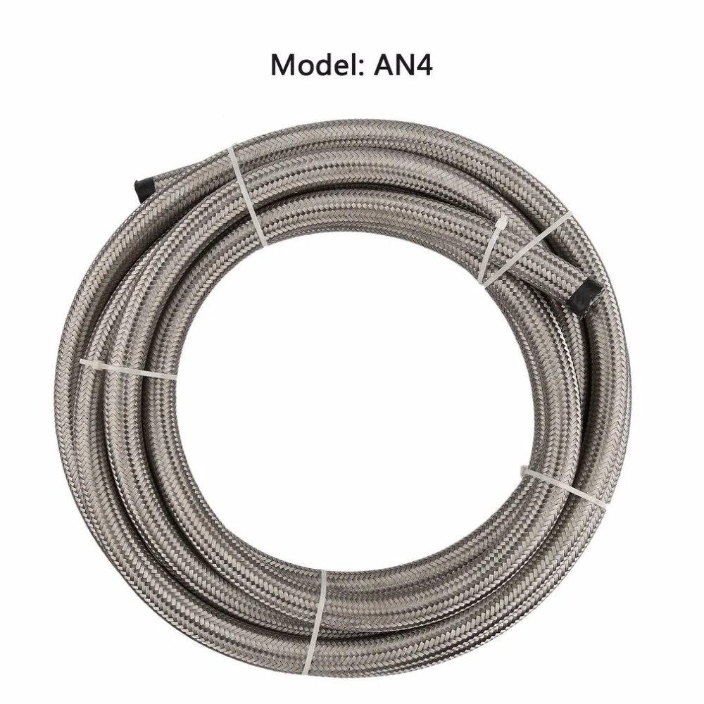 AN4/AN6/AN8/AN10 Universal Flexible Seamless 1 Meter Nylon Braided Fuel Hose Durable Heat resistant Safe and Reliable