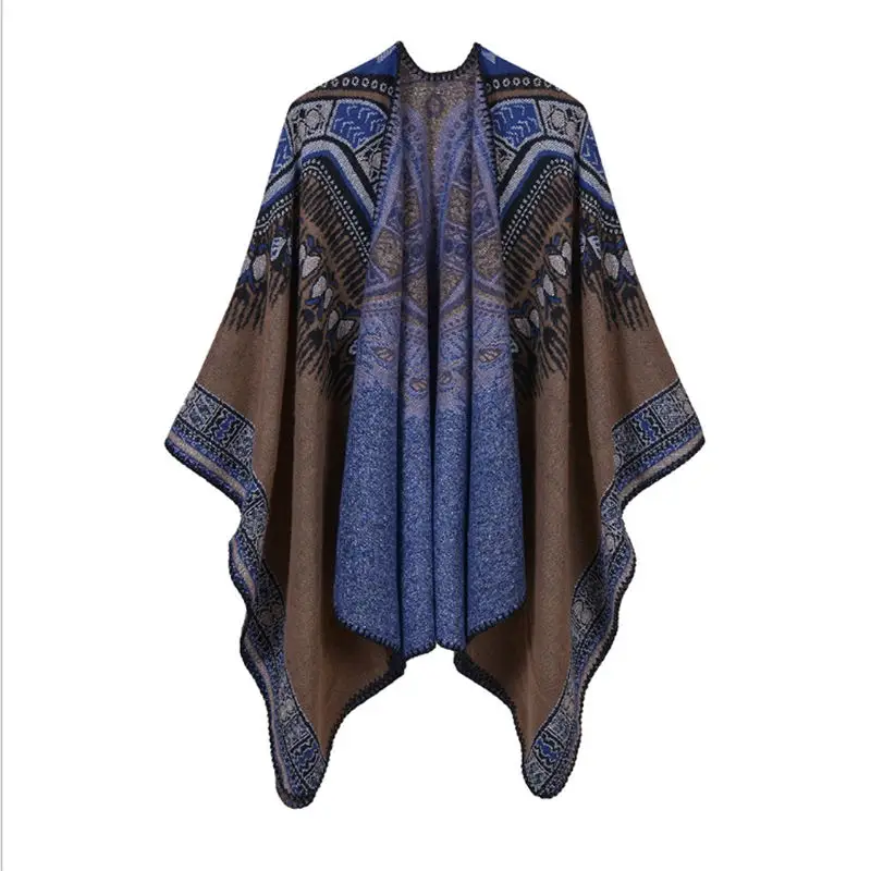 SupSindy women's poncho Winter scarf women capes bohemian shawl wrap luxury pashmina warm scarves for women cloak vintage stole - Цвет: Bohemian C