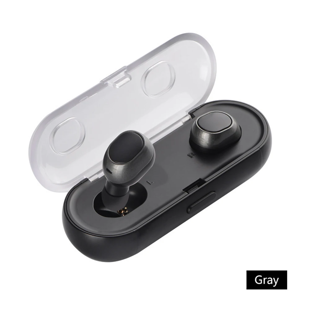 Black gray edge Мини-близнецы истинные Беспроводные стерео Bluetooth наушники с зарядным устройством TWS16 для спорта на открытом воздухе, гарнитура, двойные Bluetooth наушники - Цвет: Black gray edge