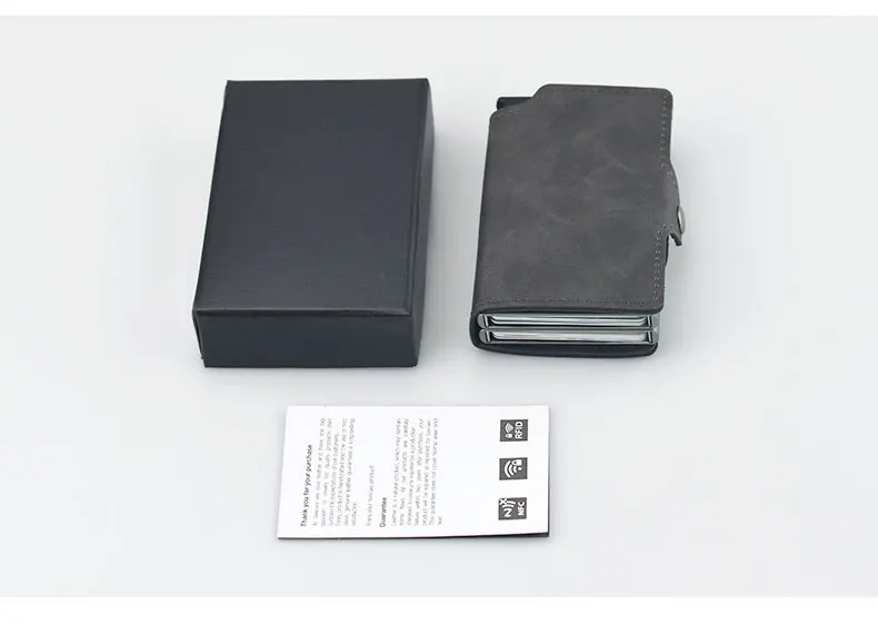 Высокое качество держатель для карт с RFID Card Case автоматический деньги клип мини кошелек