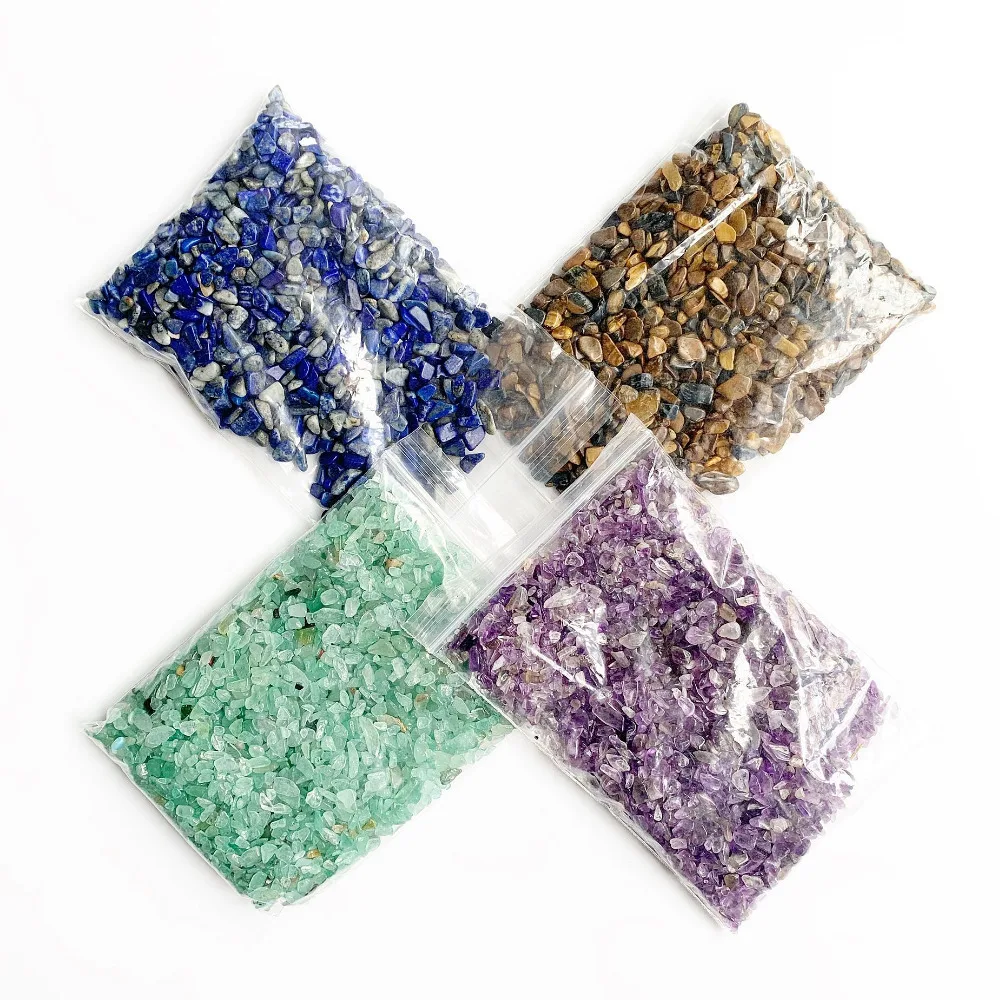 

Natural Tumbled Stones Bulk Crystals Lot Chakra Beads Chips No Hole Fish Tank Gravel Fengshui Home Decoration Stone 100g