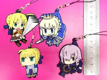 

5 pcs/set Anime Fate/Grand Order FGO figures Fate/stay night Tohsaka Rin genuine pvc figure phone strap/keychain pendant toys
