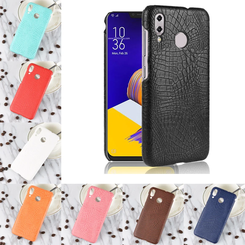 

For Asus Zenfone 5Z ZS620KL Case Luxury Crocodile PU Leather Hard PC Back Cover Phone Case For Asus Zenfone 5Z ZS620KL Case
