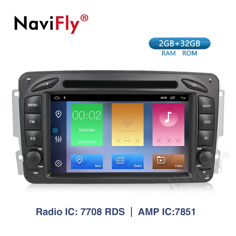 Дешево Navifly Android9.1 поддержка RDS TPMS DAB автомобильный DVD font b gps b font плеер для Mercedes Benz W209 W203 W463 Viano W639 Vito с 4G