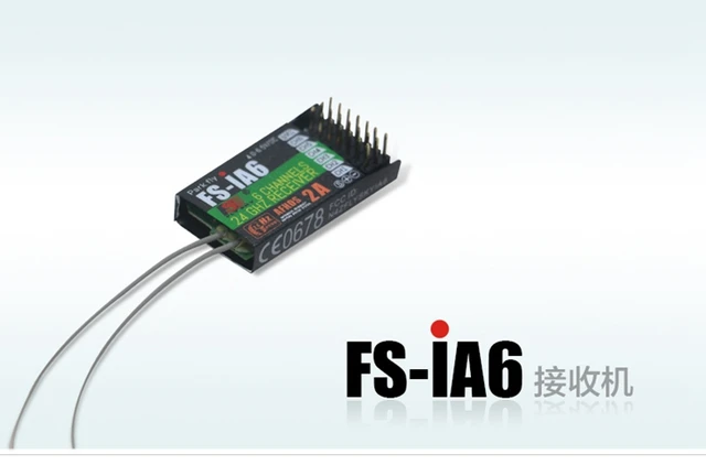 Receptor FlySky FS-iA6 iA6, 2,4G, 6CH, AFHDS, para FS-i10, FS, i6, transmisor de Control remoto, piezas de carreras FPV Receptor FlySky FS-iA6 iA6, 2,4G, 6CH, AFHDS, para FS-i10, FS, i6, transmisor de Control remoto, piezas de carreras FPV