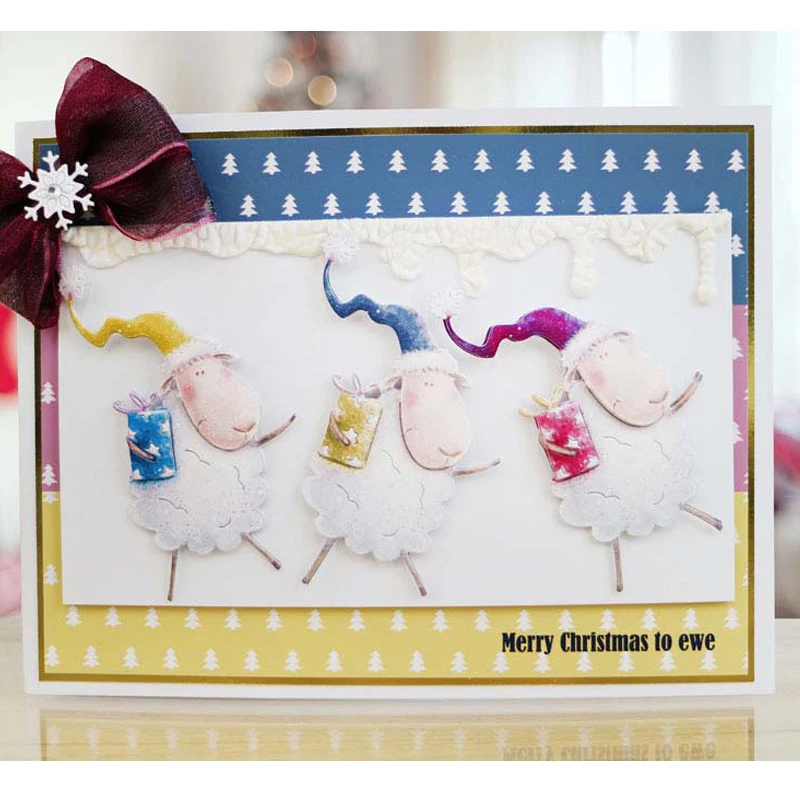 

Merry Christmas to Ewe Metal Cutting Dies New 2019 Stencils for DIY Scrapbooking DIY Paper Cards Craft Making and Fun Decoration