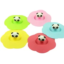 С изображением милой панды Лук Кружева пыли многоразовый силикон крышка чашки для губ бутылка для питьевой воды чашки аксессуары для ванной комнаты F1029Free