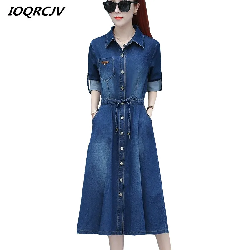 long sleeve denim maxi dress