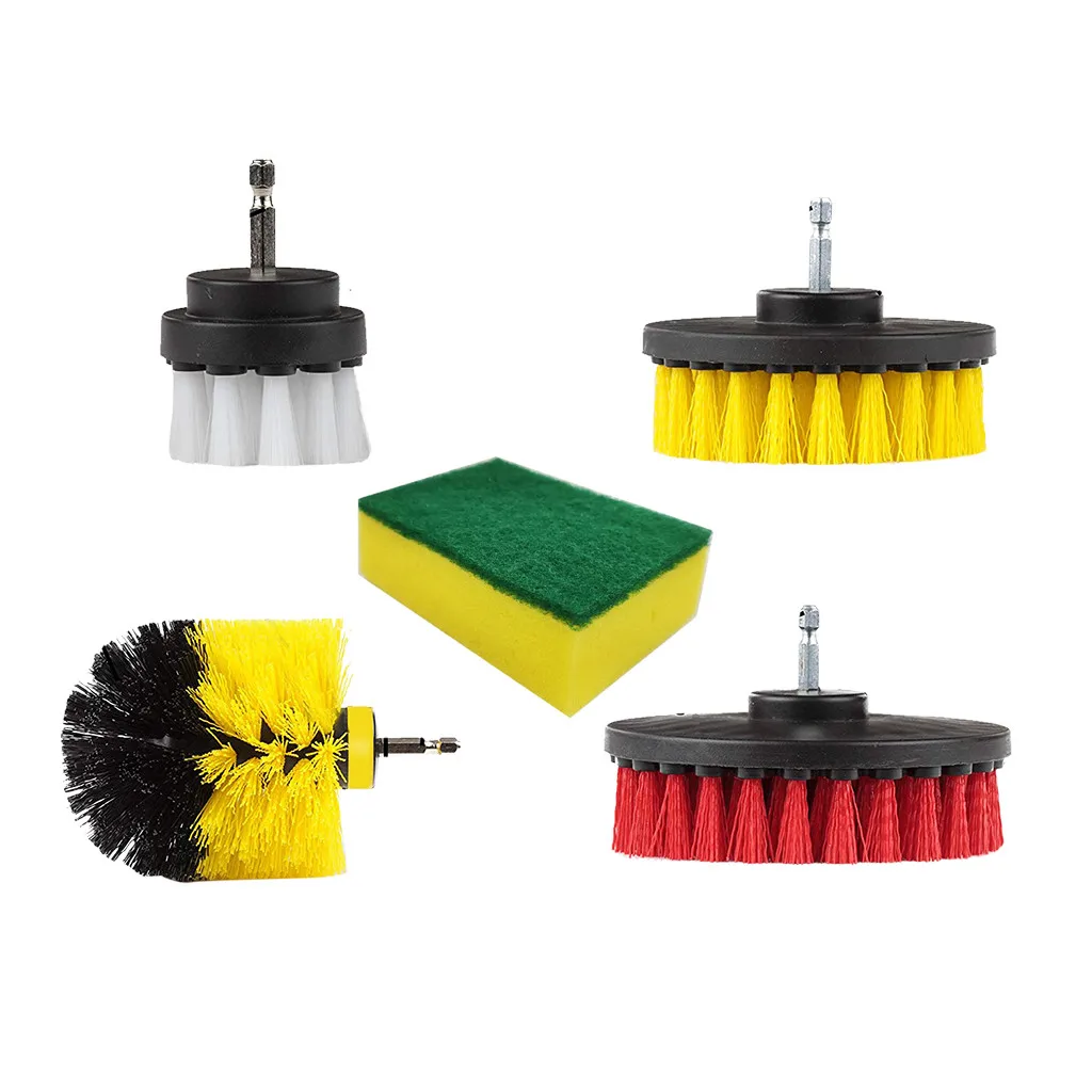 

5 Pieces Scrub Brush Power Drill Cleaning Brush Tub Cleaner Combo Tool Kit Perfect for Cleaning Grout Drill Brush Cleaning Kit