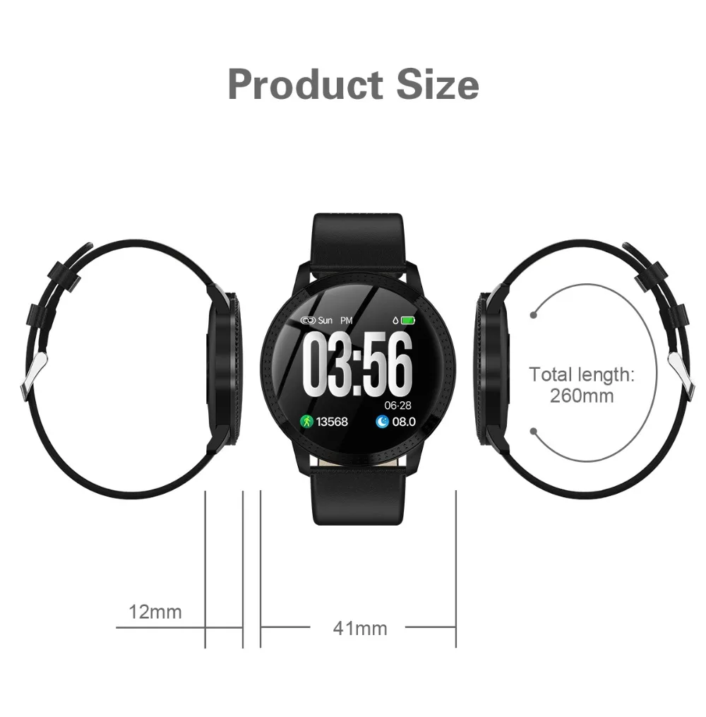 696 Smart Watch CF18 Waterproof IP67 1.22 Inch Blood Pressure Monitoring Metal Starp Multi Sport Modes SmartWatch Women Band