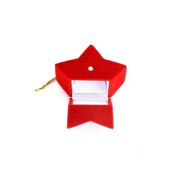 

1 Piece Fashion Star Ring Earrings Display Gift Box Jewelry Packaging For Wedding Engagement Display Stand Storage Box