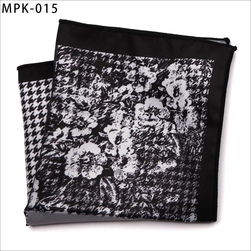 MPK-15 Новинка, модный мужской платок, карманный, квадратный, популярный, 25X25 см, большой, мужской, с узором пейсли, в горошек, нагрудные Платки для свадьбы, мужской костюм - Цвет: MPK-15