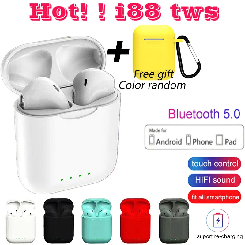 

New i88 tws Wireless Headphones Touch control, mini bluetooth Headsets Earbuds Earphone for iphone Android