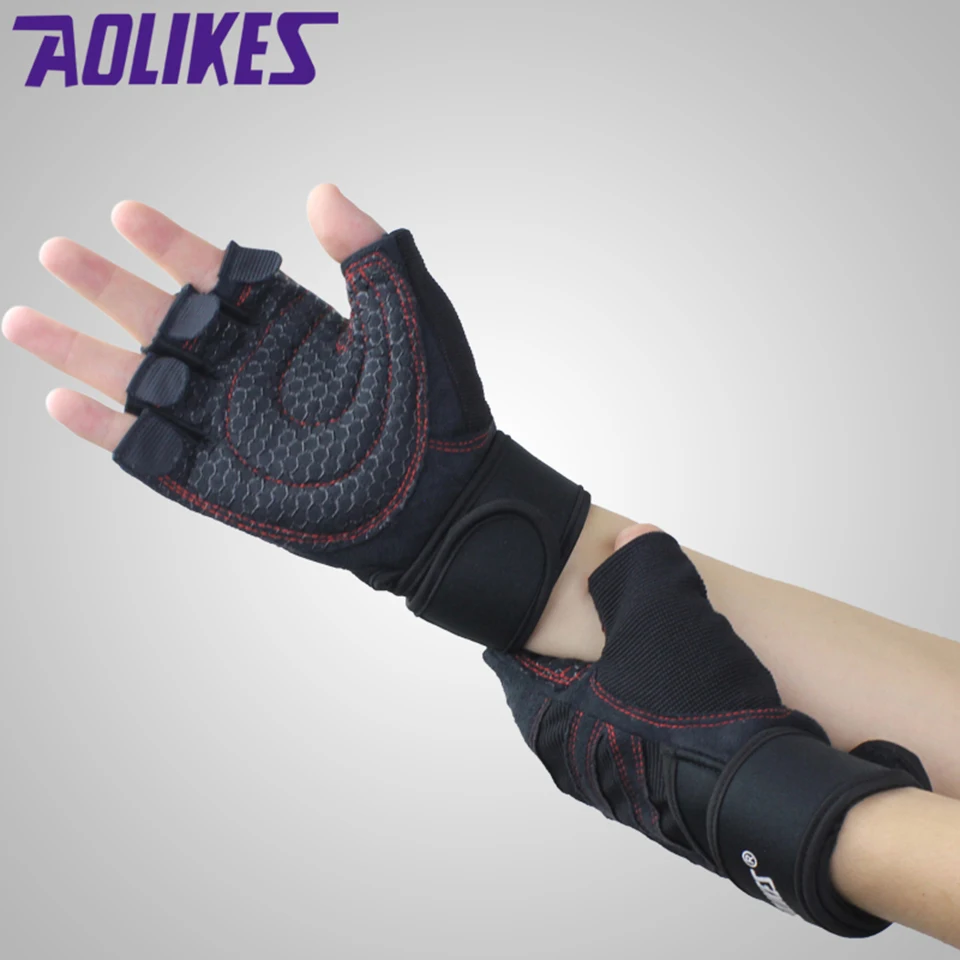 Aolikes قفازات التدريب ياقة الجسم تنمية المهارات multifunction الرجال النساء امتصاص العرق قفازات المقاومة الاثقال