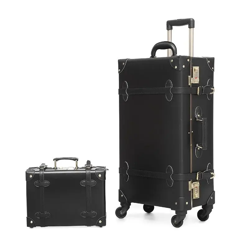 Travel Bag Rolling Luggage Men 2PCS/SET Vintage PP 12
