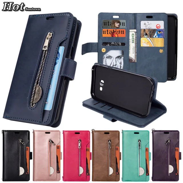 Best Price For Coque Samsung Galaxy A7 2017 Case Flip Phone Cover Fundas Samsung A5 2017 Case Leather Luxury 9 Card Wallet Case A5 A7 2017
