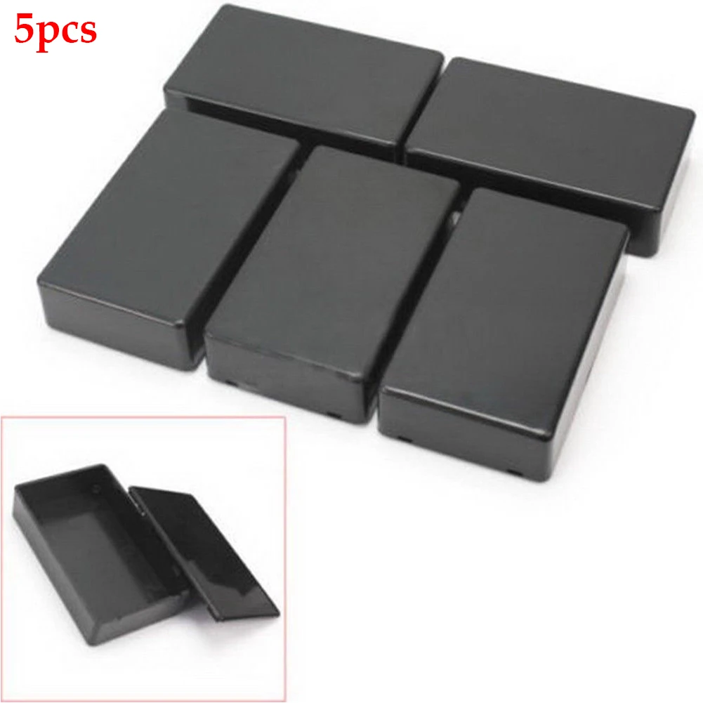 

5Pcs Junction Box Black Enclosure Instrument Shell Electronic Project Waterproof ABS Indoor Outdoor Case Tool Cable Wire Power