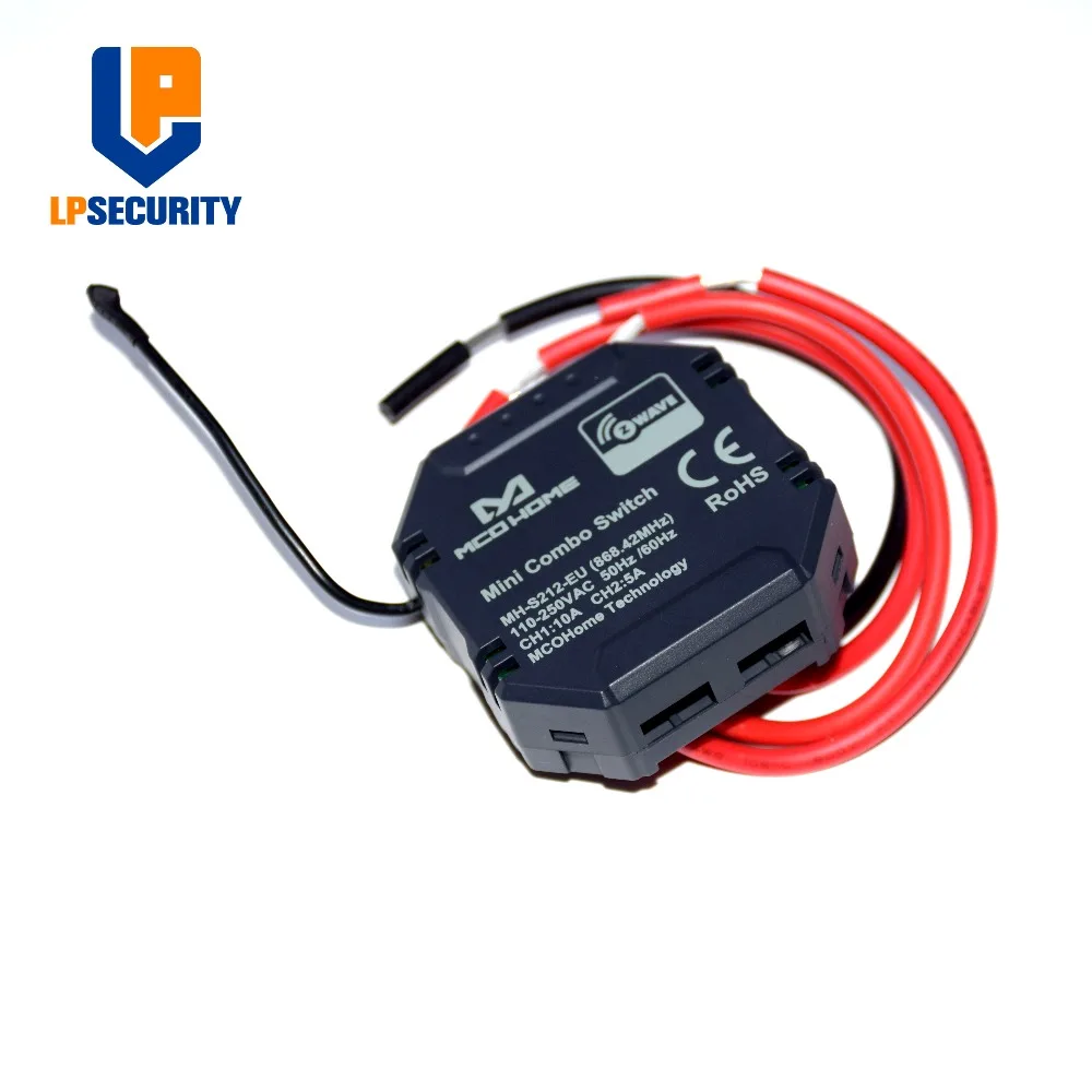 

MCOHOME z-wave two-button on/off switch module MH-S212EU support 2 resistive loads