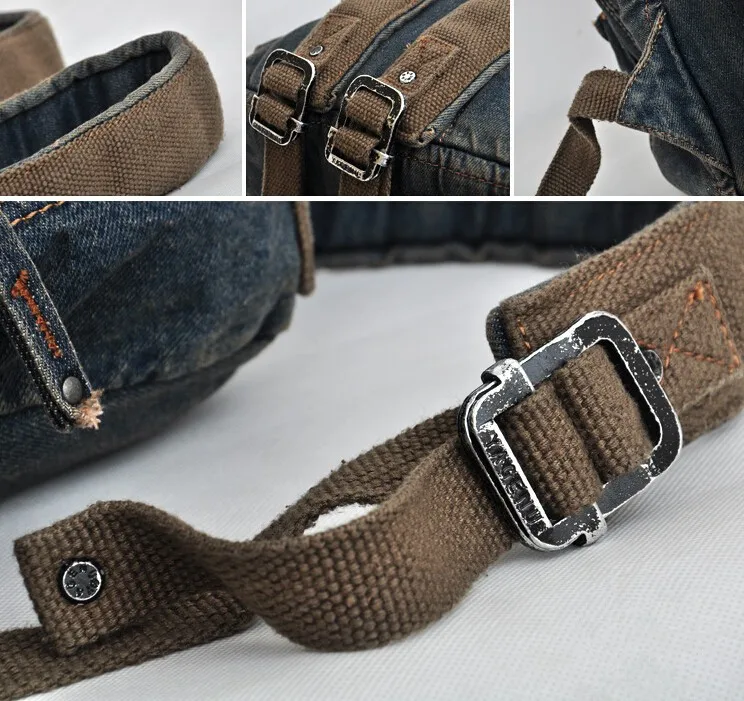 men denim backpack7