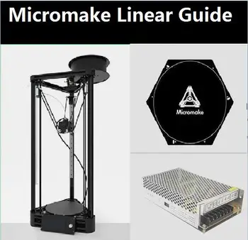 

Micromake 3D Printer Linear Guide DIY Kit Kossel Delta Auto Leveling Large Printing Size 3D Metal Printer