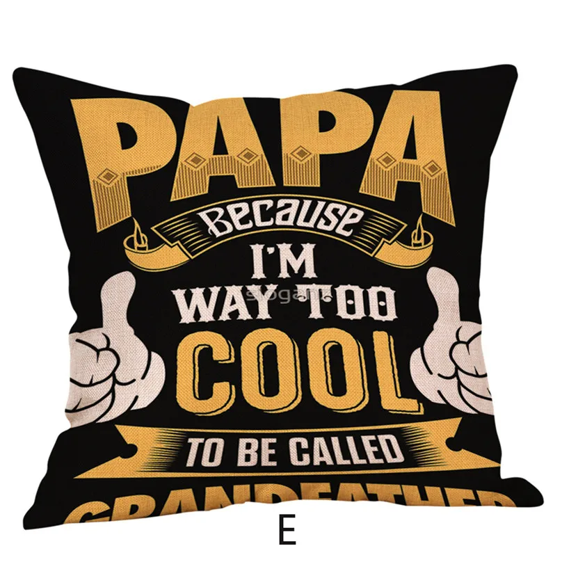  Pillow Case 4545cm Happy Fathers' Day Pillow Cases Gift Cushion Cover Home use Pillowcase #4M13 (24)